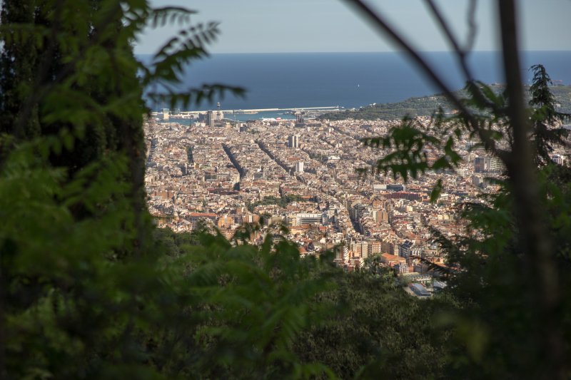 Barcelona vista des de la carretera de Vallvidrera