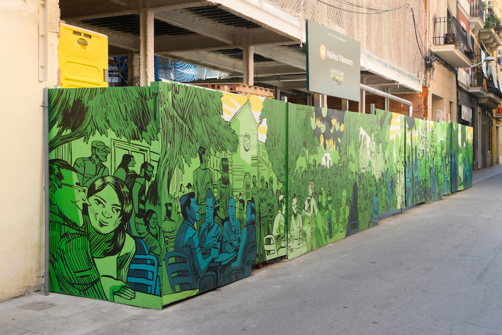 grafiti en Barcelona - Muro calle fraternitat